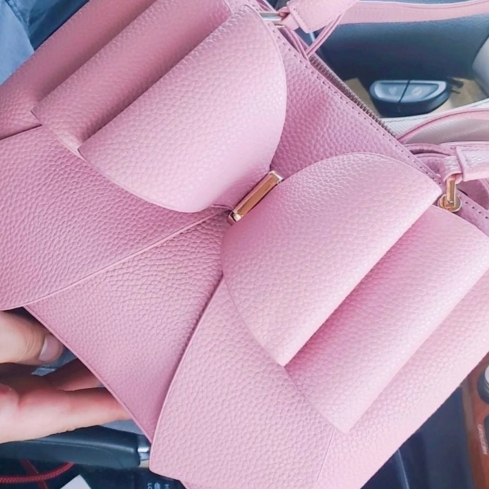 Pink big bow purse